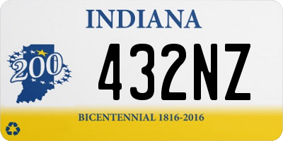 IN license plate 432NZ