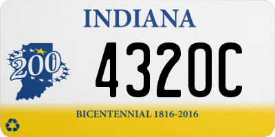 IN license plate 432OC