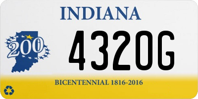 IN license plate 432OG