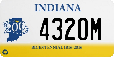 IN license plate 432OM