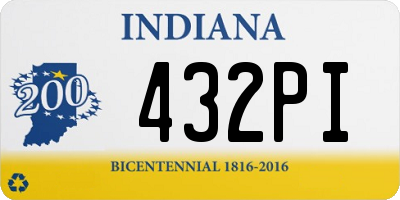 IN license plate 432PI