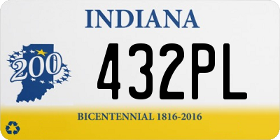 IN license plate 432PL