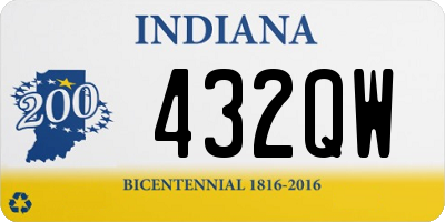 IN license plate 432QW