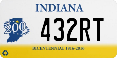 IN license plate 432RT