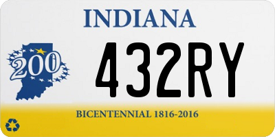 IN license plate 432RY