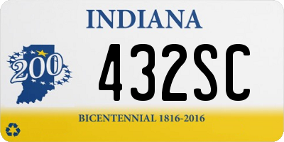 IN license plate 432SC