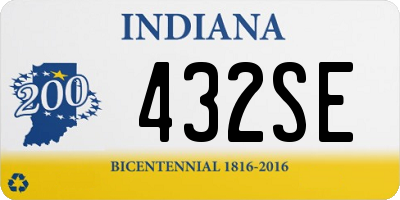 IN license plate 432SE