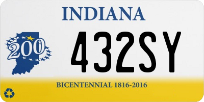 IN license plate 432SY