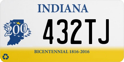 IN license plate 432TJ