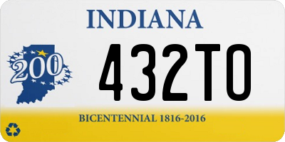 IN license plate 432TO