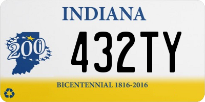 IN license plate 432TY