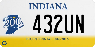 IN license plate 432UN