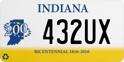 IN license plate 432UX