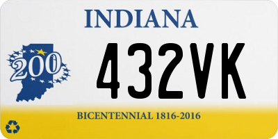 IN license plate 432VK