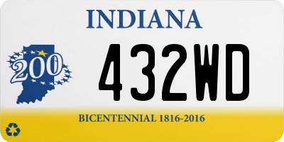 IN license plate 432WD