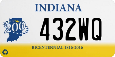 IN license plate 432WQ