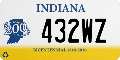 IN license plate 432WZ