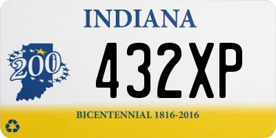 IN license plate 432XP