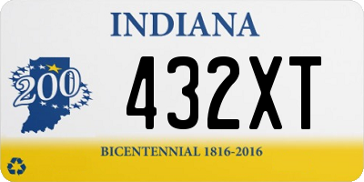 IN license plate 432XT