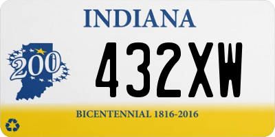 IN license plate 432XW