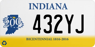 IN license plate 432YJ