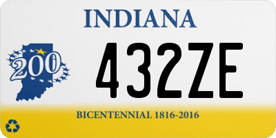 IN license plate 432ZE