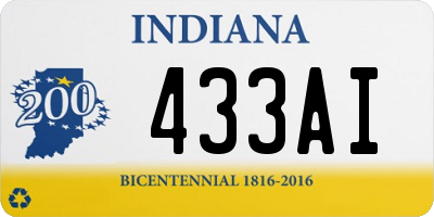 IN license plate 433AI