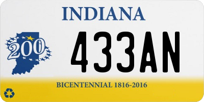 IN license plate 433AN