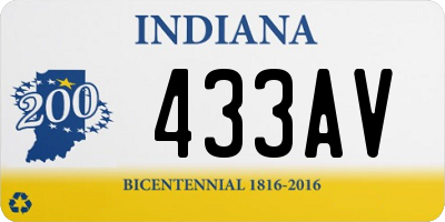 IN license plate 433AV