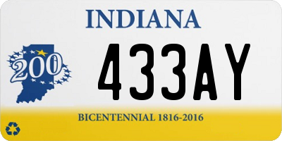 IN license plate 433AY
