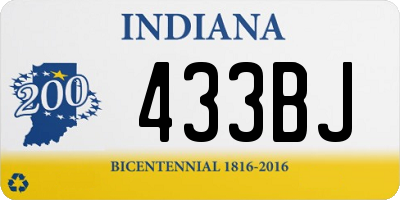 IN license plate 433BJ