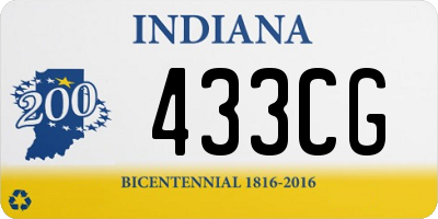 IN license plate 433CG