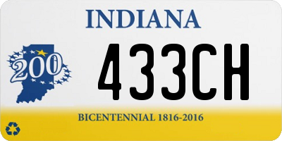 IN license plate 433CH