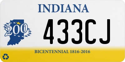 IN license plate 433CJ