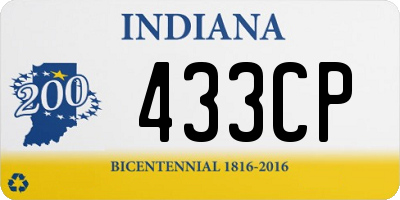 IN license plate 433CP