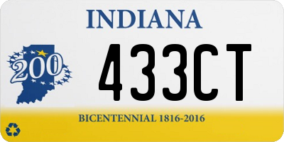 IN license plate 433CT