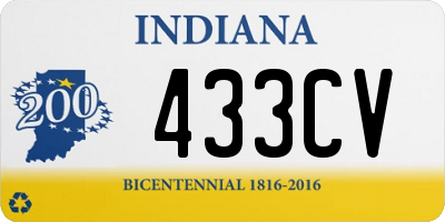 IN license plate 433CV