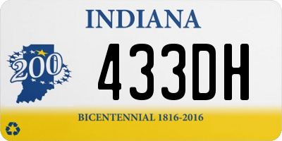 IN license plate 433DH