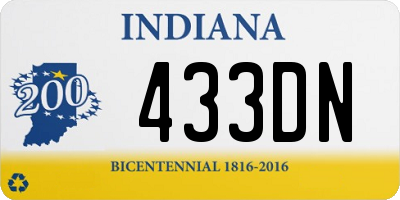 IN license plate 433DN