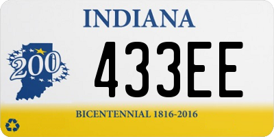 IN license plate 433EE