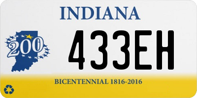 IN license plate 433EH