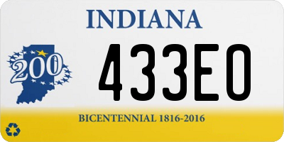 IN license plate 433EO