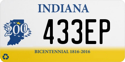 IN license plate 433EP