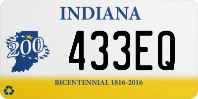 IN license plate 433EQ