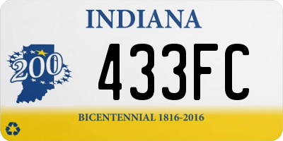 IN license plate 433FC