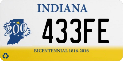 IN license plate 433FE