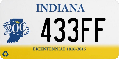 IN license plate 433FF