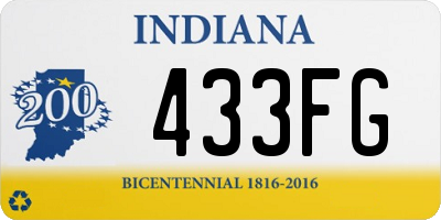 IN license plate 433FG