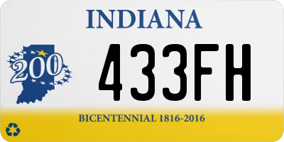 IN license plate 433FH