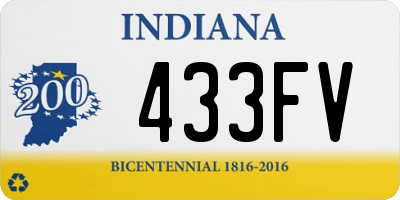 IN license plate 433FV